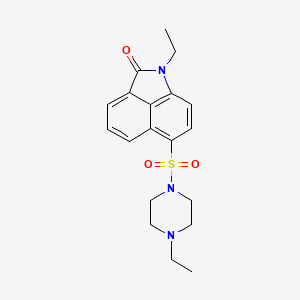 molecular formula C19H23N3O3S B12170315 1-ethyl-6-[(4-ethylpiperazin-1-yl)sulfonyl]benzo[cd]indol-2(1H)-one 