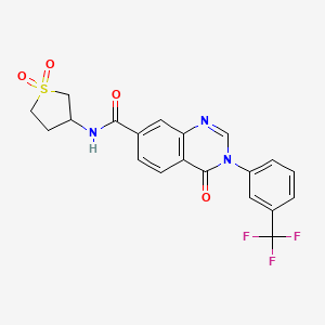 N-(1,1-dioxidotetrahydrothiophen-3-yl)-4-oxo-3-[3-(trifluoromethyl)phenyl]-3,4-dihydroquinazoline-7-carboxamide