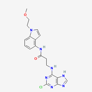 N~3~-(2-chloro-7H-purin-6-yl)-N-[1-(2-methoxyethyl)-1H-indol-4-yl]-beta-alaninamide