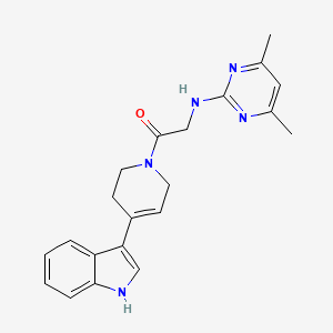 2-[(4,6-dimethylpyrimidin-2-yl)amino]-1-[4-(1H-indol-3-yl)-3,6-dihydropyridin-1(2H)-yl]ethanone