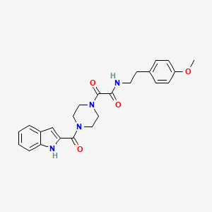 molecular formula C24H26N4O4 B12170410 2-[4-(1H-indol-2-ylcarbonyl)piperazin-1-yl]-N-[2-(4-methoxyphenyl)ethyl]-2-oxoacetamide 