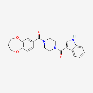 3,4-dihydro-2H-1,5-benzodioxepin-7-yl[4-(1H-indol-3-ylcarbonyl)piperazin-1-yl]methanone