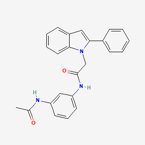 N-[3-(acetylamino)phenyl]-2-(2-phenyl-1H-indol-1-yl)acetamide