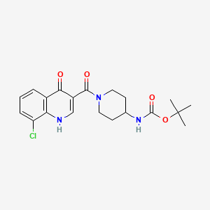 molecular formula C20H24ClN3O4 B12170485 Tert-butyl {1-[(8-chloro-4-hydroxyquinolin-3-yl)carbonyl]piperidin-4-yl}carbamate 