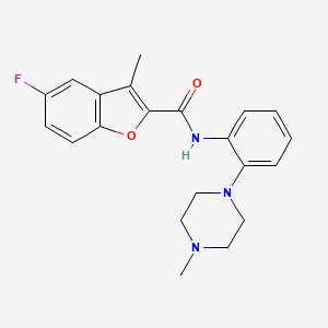 5-fluoro-3-methyl-N-[2-(4-methylpiperazin-1-yl)phenyl]-1-benzofuran-2-carboxamide