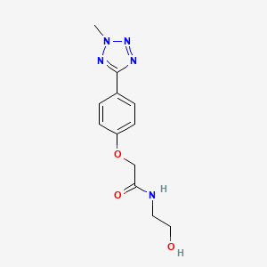 N-(2-hydroxyethyl)-2-[4-(2-methyl-2H-tetrazol-5-yl)phenoxy]acetamide