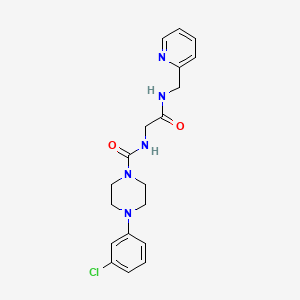 4-(3-chlorophenyl)-N-{2-oxo-2-[(pyridin-2-ylmethyl)amino]ethyl}piperazine-1-carboxamide