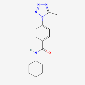 molecular formula C15H19N5O B12170602 N-cyclohexyl-4-(5-methyl-1H-tetrazol-1-yl)benzamide 