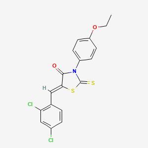 molecular formula C18H13Cl2NO2S2 B12170608 (5Z)-5-(2,4-dichlorobenzylidene)-3-(4-ethoxyphenyl)-2-thioxo-1,3-thiazolidin-4-one 