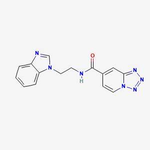 N-[2-(1H-benzimidazol-1-yl)ethyl]tetrazolo[1,5-a]pyridine-7-carboxamide