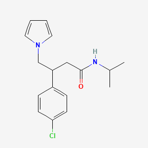 3-(4-chlorophenyl)-N-(propan-2-yl)-4-(1H-pyrrol-1-yl)butanamide