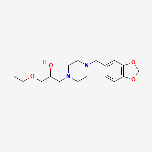 1-[4-(1,3-Benzodioxol-5-ylmethyl)piperazin-1-yl]-3-(propan-2-yloxy)propan-2-ol