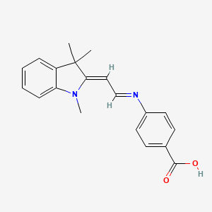 4-[2-(1,3,3-Trimethyl-2-indolinylidene)ethylideneamino]benzoic acid