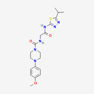 4-(4-methoxyphenyl)-N-(2-oxo-2-{[5-(propan-2-yl)-1,3,4-thiadiazol-2-yl]amino}ethyl)piperazine-1-carboxamide