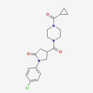 1-(4-Chlorophenyl)-4-{[4-(cyclopropylcarbonyl)piperazin-1-yl]carbonyl}pyrrolidin-2-one