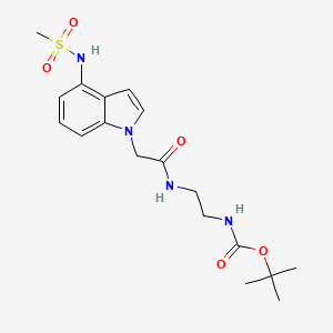 molecular formula C18H26N4O5S B12170724 tert-butyl {2-[({4-[(methylsulfonyl)amino]-1H-indol-1-yl}acetyl)amino]ethyl}carbamate 