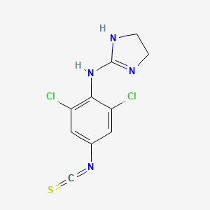 molecular formula C10H8Cl2N4S B1217073 Clonidine 4-isothiocyanate CAS No. 81913-29-3