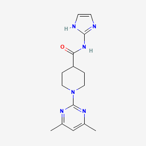 molecular formula C15H20N6O B12170739 1-(4,6-dimethylpyrimidin-2-yl)-N-(1H-imidazol-2-yl)piperidine-4-carboxamide 