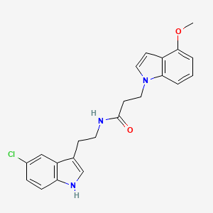 molecular formula C22H22ClN3O2 B12170754 N-[2-(5-chloro-1H-indol-3-yl)ethyl]-3-(4-methoxy-1H-indol-1-yl)propanamide 