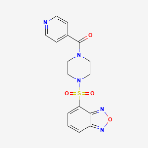 molecular formula C16H15N5O4S B12170810 [4-(2,1,3-Benzoxadiazol-4-ylsulfonyl)piperazin-1-yl](pyridin-4-yl)methanone 