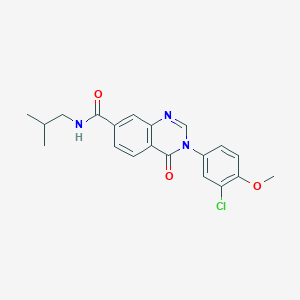 3-(3-chloro-4-methoxyphenyl)-N-(2-methylpropyl)-4-oxo-3,4-dihydroquinazoline-7-carboxamide