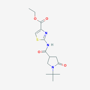 Ethyl 2-{[(1-tert-butyl-5-oxopyrrolidin-3-yl)carbonyl]amino}-1,3-thiazole-4-carboxylate