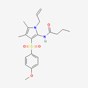 N-{3-[(4-methoxyphenyl)sulfonyl]-4,5-dimethyl-1-(prop-2-en-1-yl)-1H-pyrrol-2-yl}butanamide