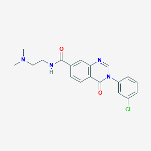 3-(3-chlorophenyl)-N-[2-(dimethylamino)ethyl]-4-oxo-3,4-dihydroquinazoline-7-carboxamide