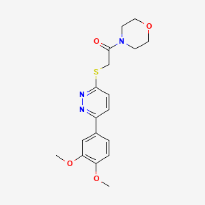 molecular formula C18H21N3O4S B1217098 2-[[6-(3,4-Dimethoxyphenyl)-3-pyridazinyl]thio]-1-(4-morpholinyl)ethanone 
