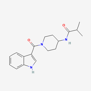 molecular formula C18H23N3O2 B12171016 N-[1-(1H-indol-3-ylcarbonyl)piperidin-4-yl]-2-methylpropanamide 