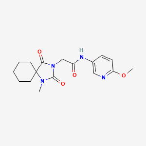 N-(6-methoxypyridin-3-yl)-2-(1-methyl-2,4-dioxo-1,3-diazaspiro[4.5]dec-3-yl)acetamide