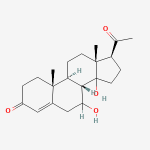 molecular formula C21H30O4 B1217105 7,14-Dihydroxypregn-4-ene-3,20-dione 