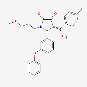 4-[(4-fluorophenyl)carbonyl]-3-hydroxy-1-(3-methoxypropyl)-5-(3-phenoxyphenyl)-1,5-dihydro-2H-pyrrol-2-one