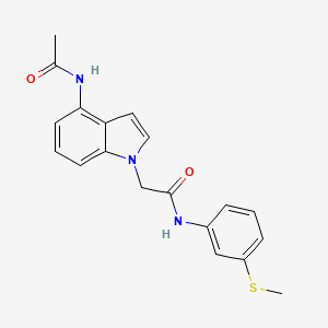 2-[4-(acetylamino)-1H-indol-1-yl]-N-[3-(methylsulfanyl)phenyl]acetamide