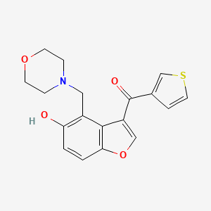 molecular formula C18H17NO4S B12171091 [5-Hydroxy-4-(morpholin-4-ylmethyl)-1-benzofuran-3-yl](thiophen-3-yl)methanone 