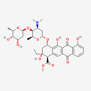 molecular formula C36H45NO13 B1217112 aclacinomycin S CAS No. 64431-69-2