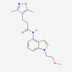 3-(3,5-dimethyl-1,2-oxazol-4-yl)-N-[1-(2-methoxyethyl)-1H-indol-4-yl]propanamide