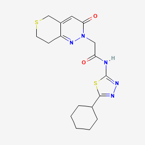 N-(5-cyclohexyl-1,3,4-thiadiazol-2-yl)-2-(3-oxo-3,5,7,8-tetrahydro-2H-thiopyrano[4,3-c]pyridazin-2-yl)acetamide