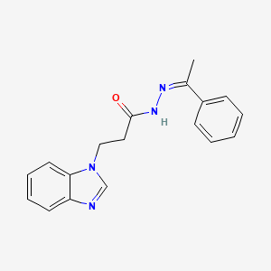 3-(1H-benzimidazol-1-yl)-N'-[(1Z)-1-phenylethylidene]propanehydrazide