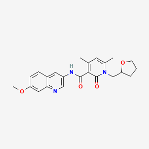 N-(7-methoxyquinolin-3-yl)-4,6-dimethyl-2-oxo-1-(tetrahydrofuran-2-ylmethyl)-1,2-dihydropyridine-3-carboxamide