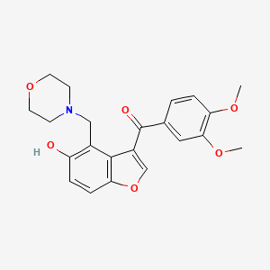 (3,4-Dimethoxyphenyl)[5-hydroxy-4-(morpholin-4-ylmethyl)-1-benzofuran-3-yl]methanone