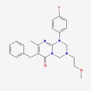 7-benzyl-1-(4-fluorophenyl)-3-(2-methoxyethyl)-8-methyl-1,2,3,4-tetrahydro-6H-pyrimido[1,2-a][1,3,5]triazin-6-one