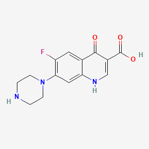 molecular formula C14H14FN3O3 B1217139 Desethylenenorfloxacin CAS No. 78295-91-7