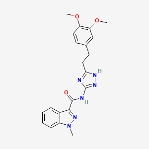 N-{3-[2-(3,4-dimethoxyphenyl)ethyl]-1H-1,2,4-triazol-5-yl}-1-methyl-1H-indazole-3-carboxamide