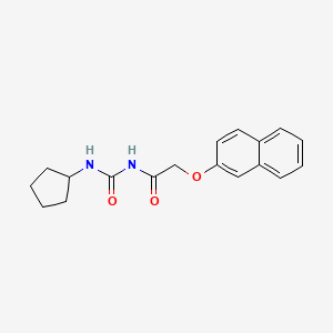 molecular formula C18H20N2O3 B12171415 3-Cyclopentyl-1-[2-(naphthalen-2-yloxy)acetyl]urea 