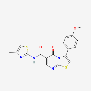 3-(4-methoxyphenyl)-N-(4-methyl-1,3-thiazol-2-yl)-5-oxo-5H-[1,3]thiazolo[3,2-a]pyrimidine-6-carboxamide