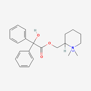 molecular formula C22H28NO3+ B1217150 Bevonium CAS No. 33371-53-8