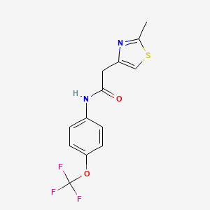 molecular formula C13H11F3N2O2S B12171504 2-(2-methyl-1,3-thiazol-4-yl)-N-[4-(trifluoromethoxy)phenyl]acetamide 