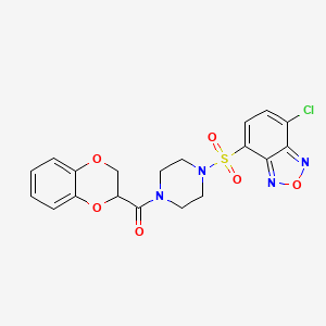 {4-[(7-Chloro-2,1,3-benzoxadiazol-4-yl)sulfonyl]piperazin-1-yl}(2,3-dihydro-1,4-benzodioxin-2-yl)methanone