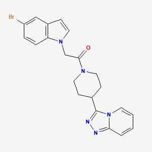 2-(5-bromo-1H-indol-1-yl)-1-[4-([1,2,4]triazolo[4,3-a]pyridin-3-yl)piperidin-1-yl]ethanone